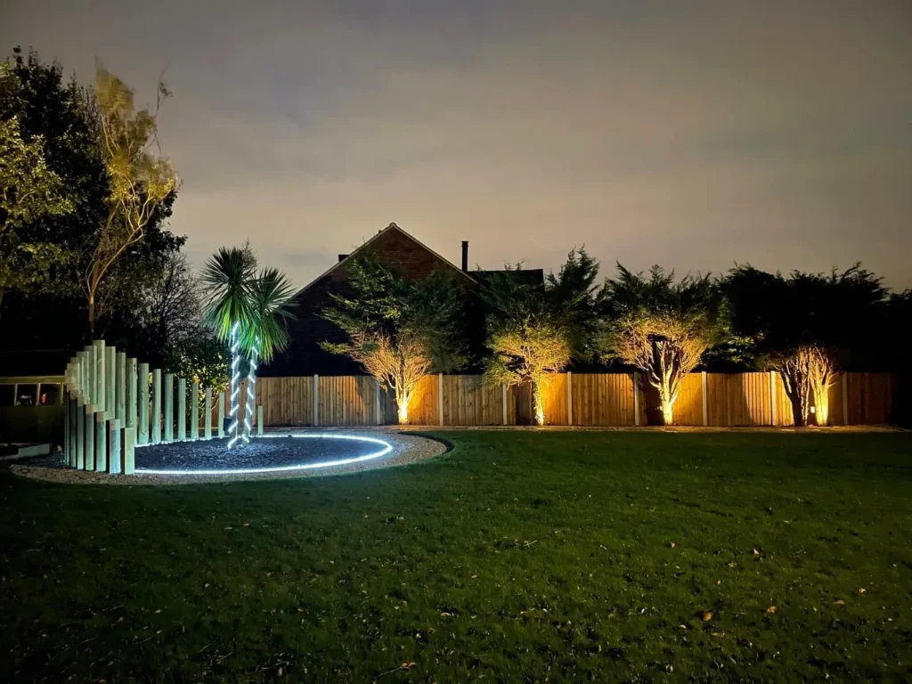 Completed illuminated garden